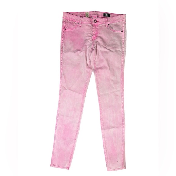 Volcom Denim - Volcom Women's Pink Ombre High Rise Skinny Jeans Legging Fit